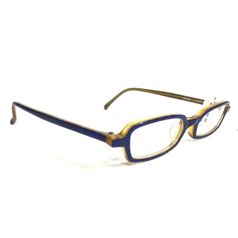 Anne et Valentin Eyeglasses Frames DADA 0121 Shiny Blue Marble Gold 48-18-140